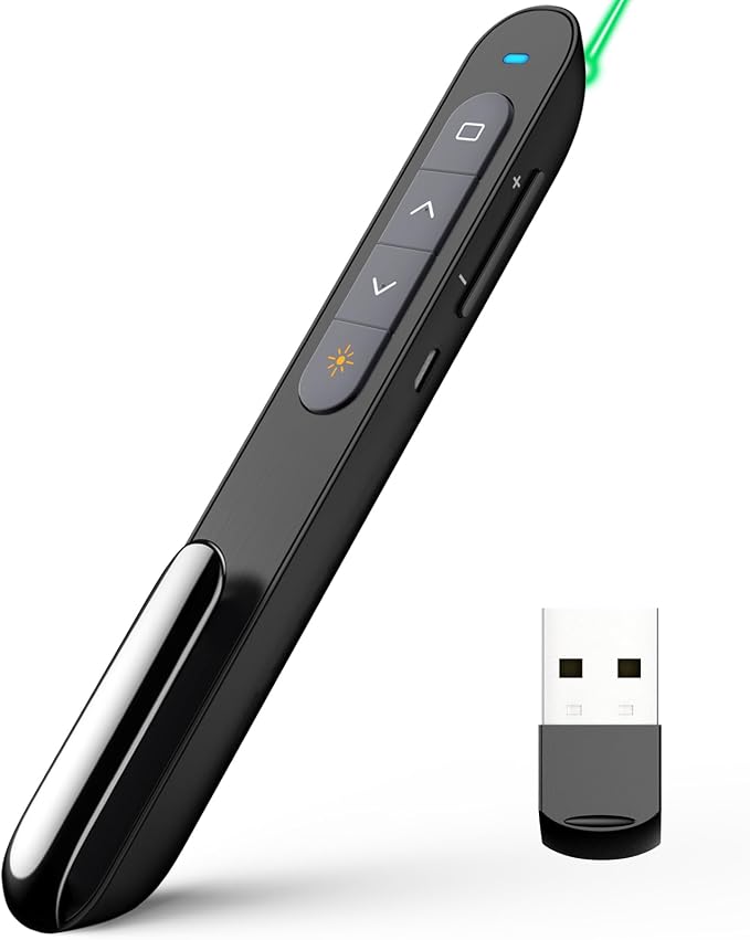 Norwii N76 Rechargeable Presentation clicker, Long Range Presentation Remote by Norwii
