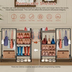 Shoe Rack for Entryway, 2-in-1 Shoe and Purse Rack - Image 5
