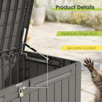 Devoko 100 Gallon Outdoor Storage Box, Waterproof Deck Box Lockable - Image 7