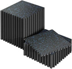 SUPERJARE 0.56'' Thick 192 Sq Ft Rubber Top Gym Flooring by SUPERJARE