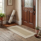 Artoid Mode Beige Absorbent Rectangle Non-Skid Doormat, Home Mats Non Slip - Image 2