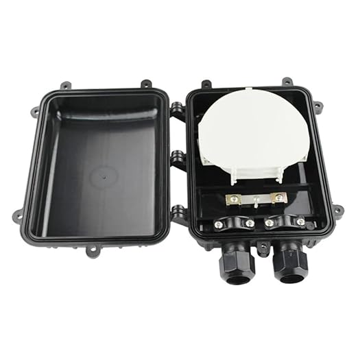 Outdoor Rated Fiber Optic Splice Enclosure | Waterproof | Black Stainless Steel - Image 2