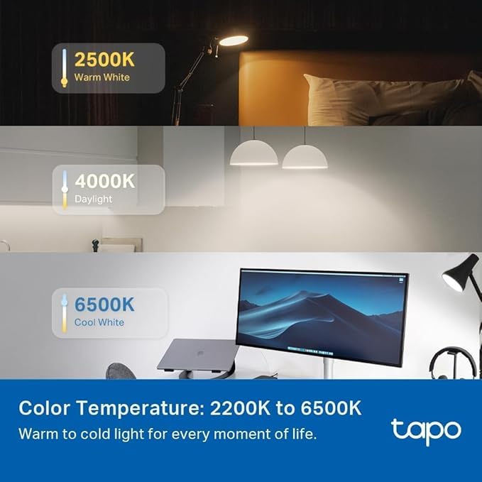 TP-Link Tapo Smart Light Bulbs, 1100 Lumens High Brightness, Matter-Certified - Image 7