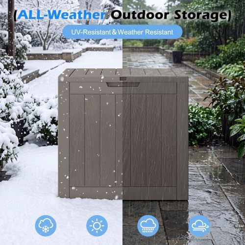 Outdoor Storage Box Waterproof, 35 Gallon Deck Box - Image 4