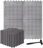 30 Pack Drainage Interlocking Tiles, Modular Interlocking Floor Tiles by Unknown