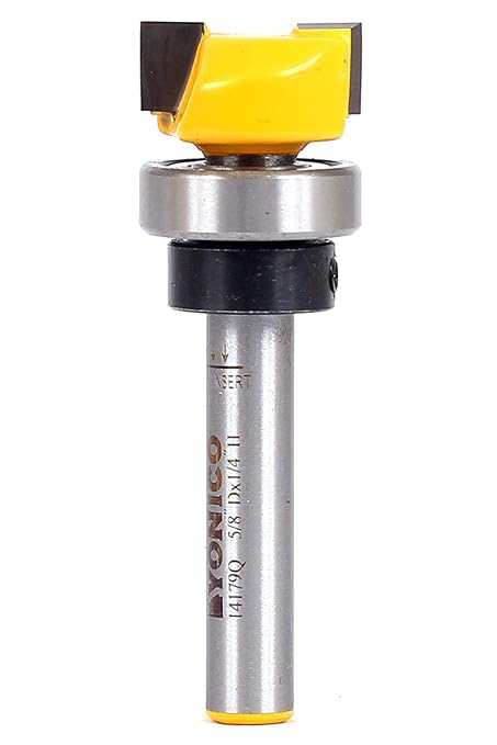 YONICO Flush Trim Router Bit 5/8-Inch Diameter 1/4-Inch Shank 14179q by Yonico