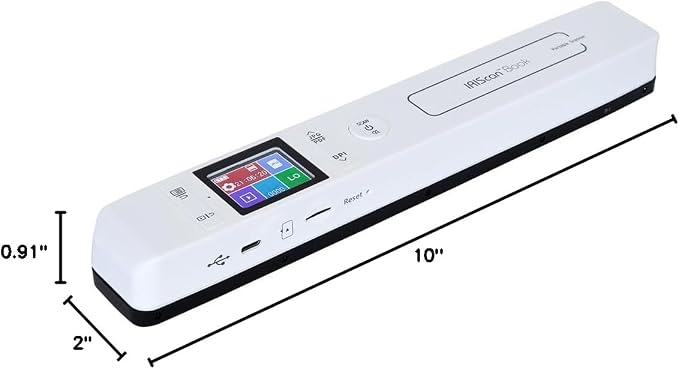 IRIScan Book 7 White Portable Wireless Handheld Scanner, 1050 DPI Document and - Image 7