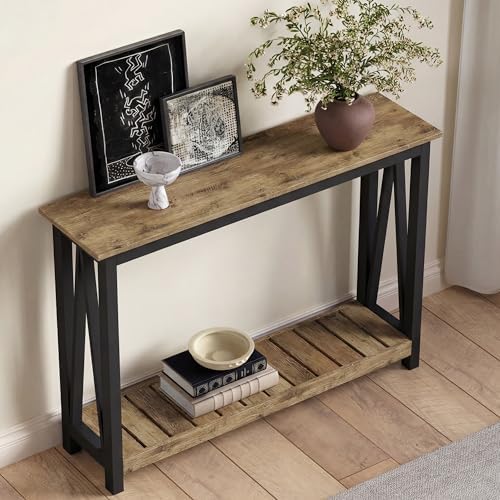 ChooChoo Farmhouse Console Table, Narrow Sofa Table - Image 5