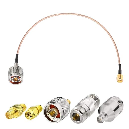 SUPERBAT SMA Male to N Male RF Coaxial Coax Cable 6inches + 5pcs RF Coax by SUPERBAT