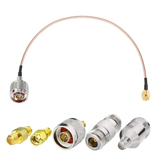 SUPERBAT SMA Male to N Male RF Coaxial Coax Cable 12inches + 5pcs RF Coax by SUPERBAT