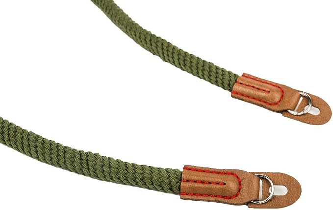Vintage Handmade Cotton Leather Camera Neck Strap - Image 5