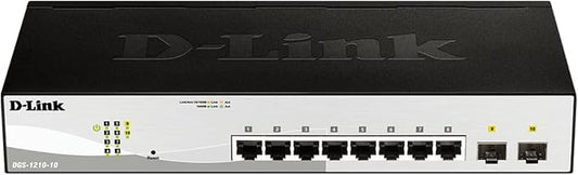 D-Link 10-Port Gigabit Smart Managed Switch | 8 GbE + 2 SFP Ports | L2+ | VLANs by D-Link