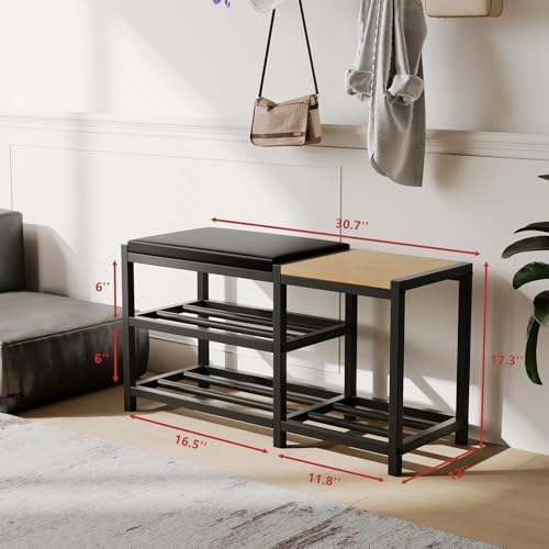 Shoe Bench with Shoe Rack, Shoe Rack - Image 2
