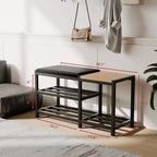 Shoe Bench with Shoe Rack, Shoe Rack - Image 2