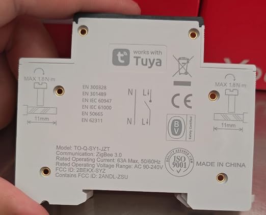 TONGOU ZigBee DIY Smart Switch 63A| DIN Rail Switch| 1P+N 90-240VAC| Real-time - Image 9