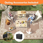 Yamaziot 5x8Ft Outdoor Rug Waterproof Plastic Straw Patio Rug - Image 5