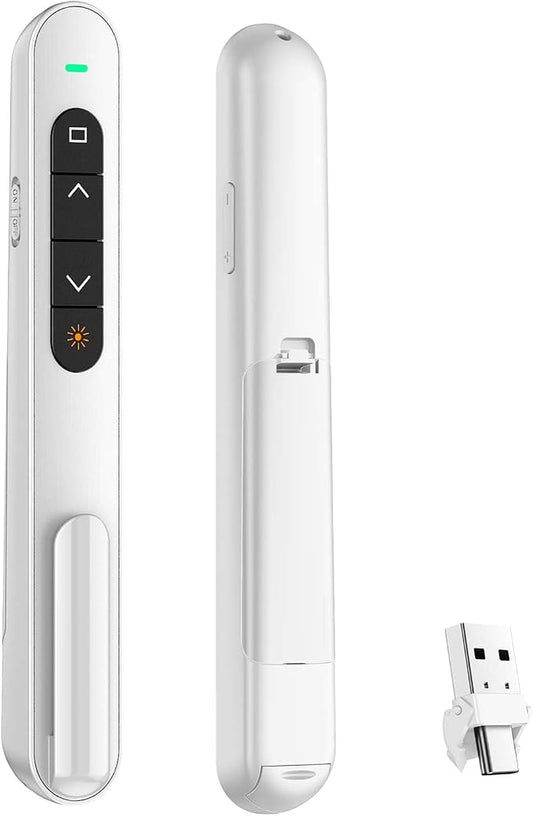 QUI Presentation Clicker with Volume Control, 2.4GHz USB Wireless Presenter by QUI