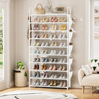 LUKYTOWER Sturdy Tall Shoe Rack 10 Tier Stackable Shoes Organizer - Image 2