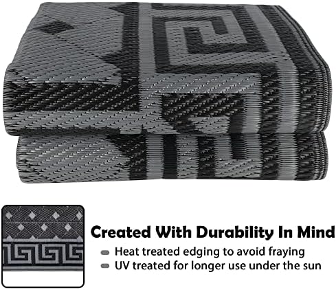 SAND MINE Reversible Mats, Plastic Straw Rug, Modern Area Rug, Large Floor Mat - Image 4