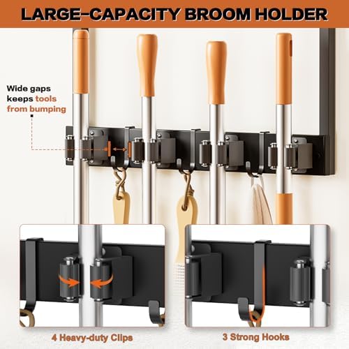 Olakee Broom Holder Wall Mount - Image 3