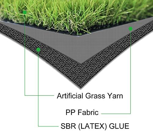 Artificial Grass Turf 13FTX47FT, 38inch 4 Tone Realistic Synthetic Thick Fake - Image 3