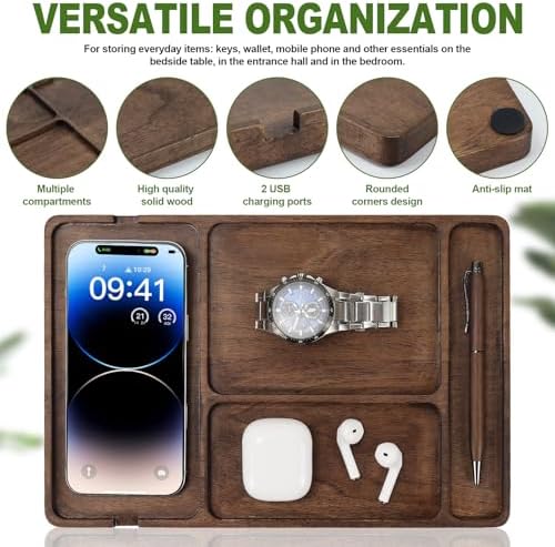 Buqoo Walnut Valet Tray for Men - Image 6