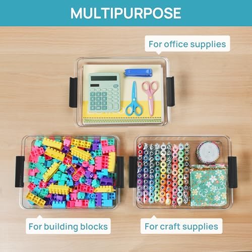 Vtopmart 4 Pack 6 Qt Plastic Storage Bins - Image 7