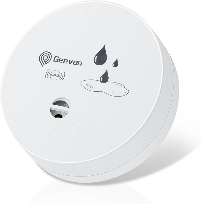 Geevon 1 Pack Water Leak Detectors, 100dB Water Sensor Alarms Flood Detector by GEEVON