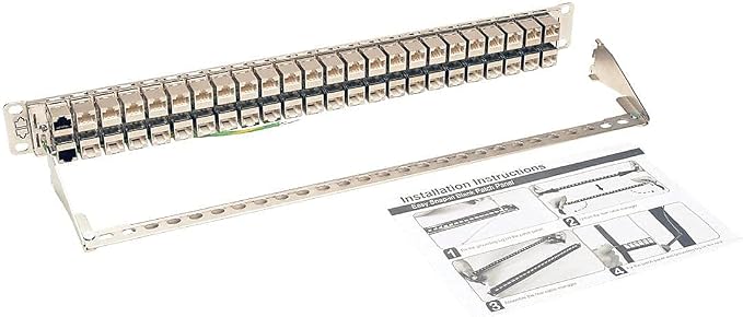 Tripp Lite 48-Port Cat6a Patch Panel STP Shielded RJ45 Ethernet 1U Rackmount TAA by TrippLite