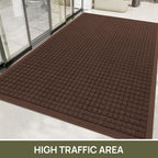Front Door Mat Outside Entrance, Sturdy Indoor Outdoor Doormat 60x48 - Image 2
