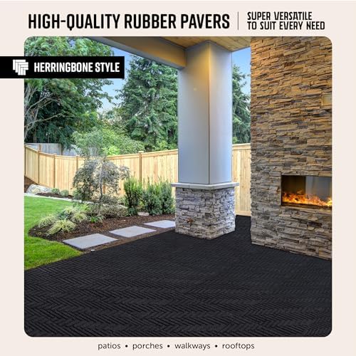 Playsafer Herringbone Rubber Interlocking Tiles | 16 X 16 | Easy Install - Image 3