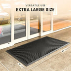 Lifetime Supplies 60" x 36" Commercial Rubber Floor Mat | Safety Water Drainage - Image 2