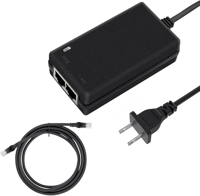 Gigabit PoE Injector 48V Power Over Ethernet Supply Adapter 10/100/1000Mbps by Unknown