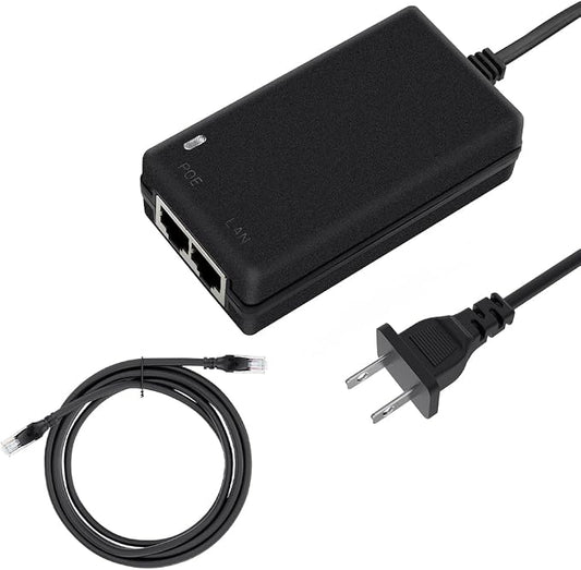 Gigabit PoE Injector 48V Power Over Ethernet Supply Adapter 10/100/1000Mbps by Unknown