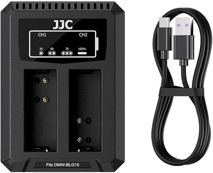 JJC DMW-BLG10 DMW-BLE9 Battery Charger USB Dual Slot by JJC