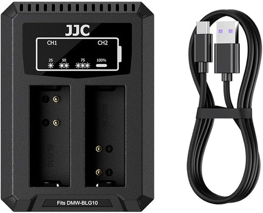 JJC DMW-BLG10 DMW-BLE9 Battery Charger USB Dual Slot by JJC