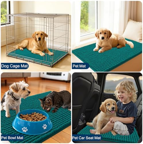 OLANLY Dog Door Mat for Muddy Paws 44x24, Extra Absorbent Chenille Mud Mat - Image 7
