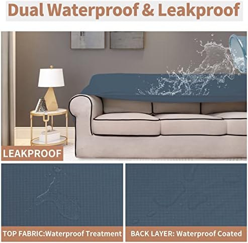 Easy-Going 100% Waterproof Loveseat Couch Cover Stretch Jacquard Sofa Cover - Image 3