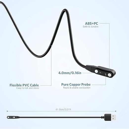 Smart Watch Universal Charger Magnetic, da fit Smartwatch Accessories 2 Pin 4mm - Image 6