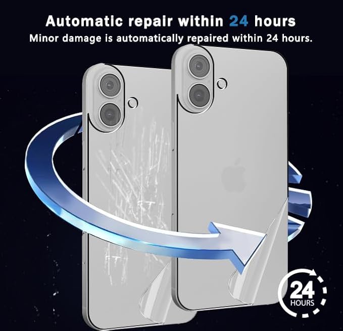 2 Pack for iphone 16 Plus Back Screen Protector Flexible Film Not Tempered Glass - Image 5