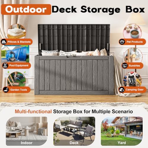 Outdoor Storage Deck Boxes Waterproof, Waterproof and UV Resistant Outdoor - Image 2