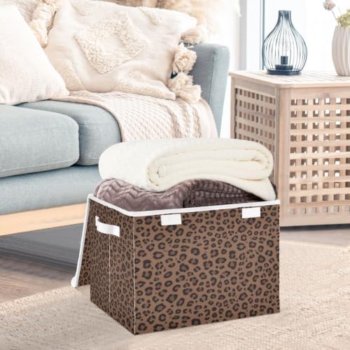 Bolaz Leopard Print Animal Pattern Storage Bins - Image 5