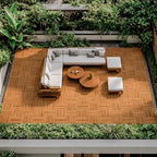 Solid Acacia Wood Interlocking Deck Tiles Snap Together Floor - Image 2