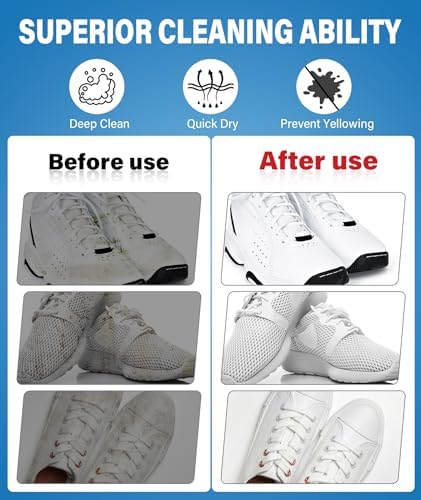Shoe Cleaner, No-Rinse Deep-Cleaning Foam, Revives White Sneaker Fast - Image 3