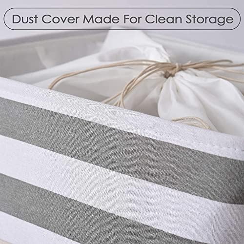 TheWarmHome Jumbo Storage Bins Baskets, Sturdy Fabric Organizing Basket - Image 2