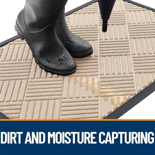 OLANLY Front Door Mat Outside Entrance 47x32, Waterproof Heavy-Duty Doormat - Image 3