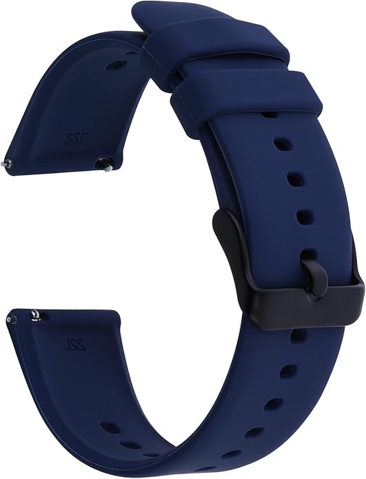TIESOME Silicone Watch Bands, Quick Release Waterproof Soft Rubber Replacement by TIESOME