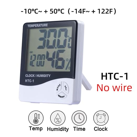 Temperature Humidity Meter, LCD Electronic Digital Outdoor/Indoor Thermometer - Image 2
