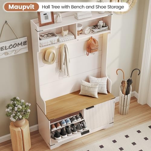 Maupvit 5-in-1 Entryway Hall Tree - Image 3
