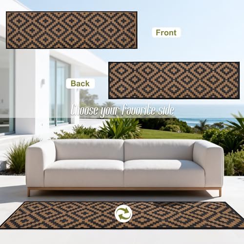 SAND MINE Reversible Mats, Plastic Straw Rug, Modern Area Rug, Large Floor Mat - Image 3